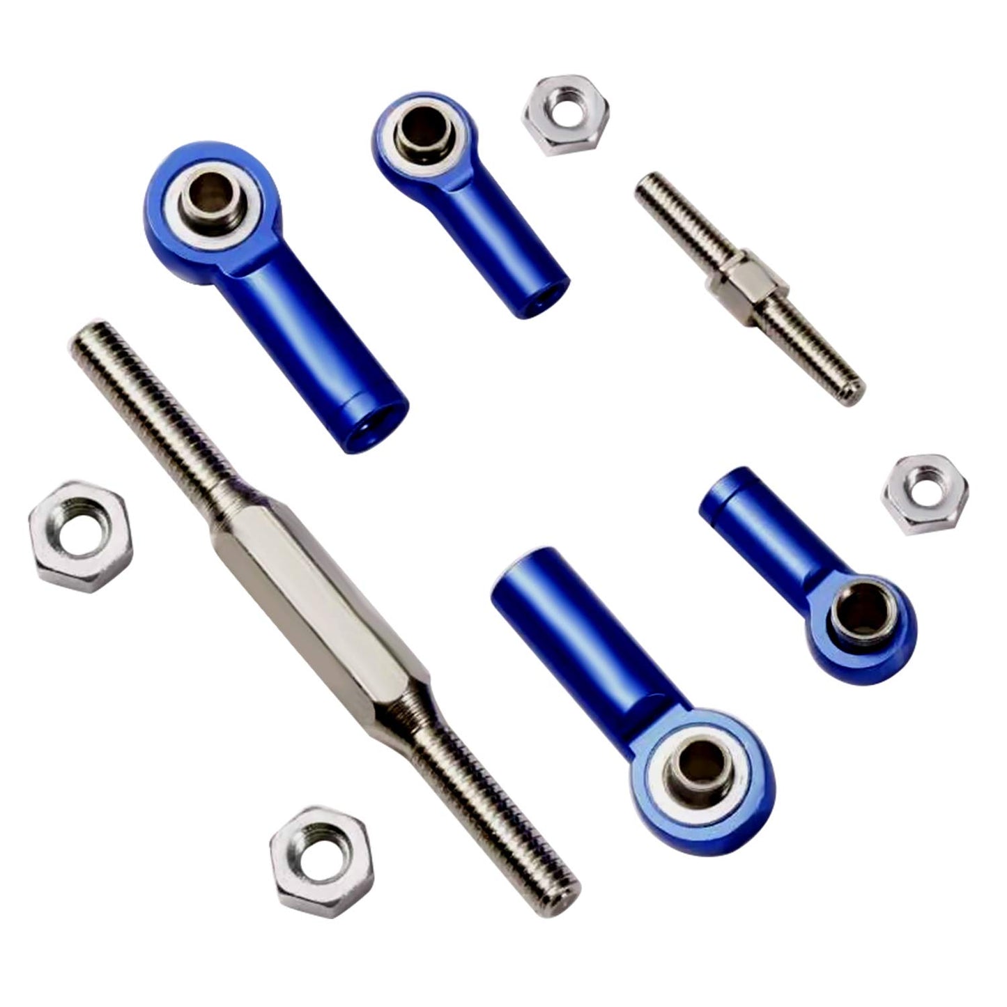 7-Pack Adjustable Aluminum Turnbuckles/Camber Link with Rod Ends Sets for Slash 4X4/2WD 1/10 Upgrade Parts