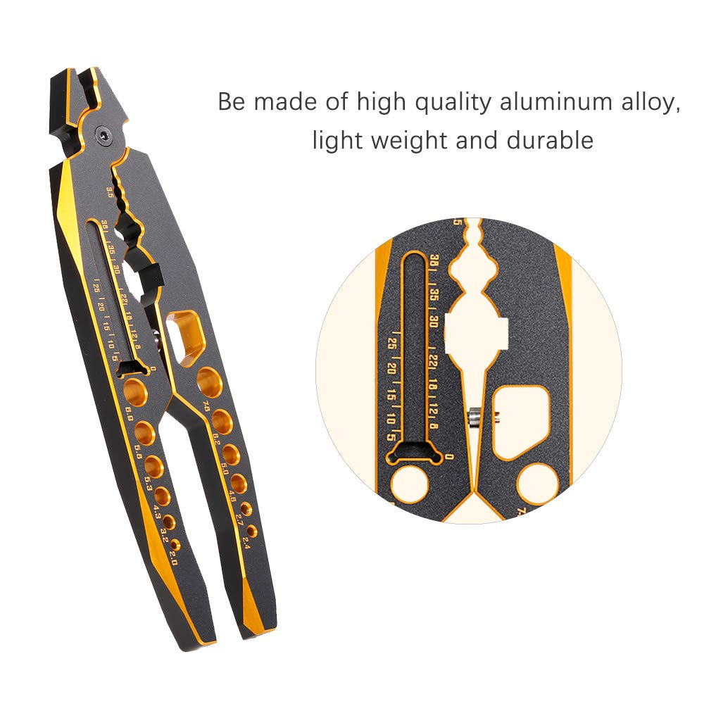 Globact Rc Shock Pliers Multifunction Aluminum Alloy Shock Absorber Clamp Shock Absorber Assembly Disassembly Rc Tool for 1/10 1/8 Slah Arrma Axial Losi Redcat HSP HPI RC Cars Trucks Rock Crawlers