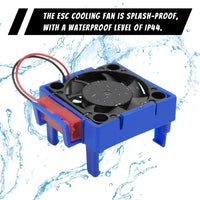 GLOBACT VXL-3s ESC Cooling Fan Heat Sink High Velocity Fan Heatsink for 1/10 traxxas Slash 4x4 Stampede 4x4 VXL Rustler VXL Replace #3340 Velineon VXL-3s ESC Cooling Fan