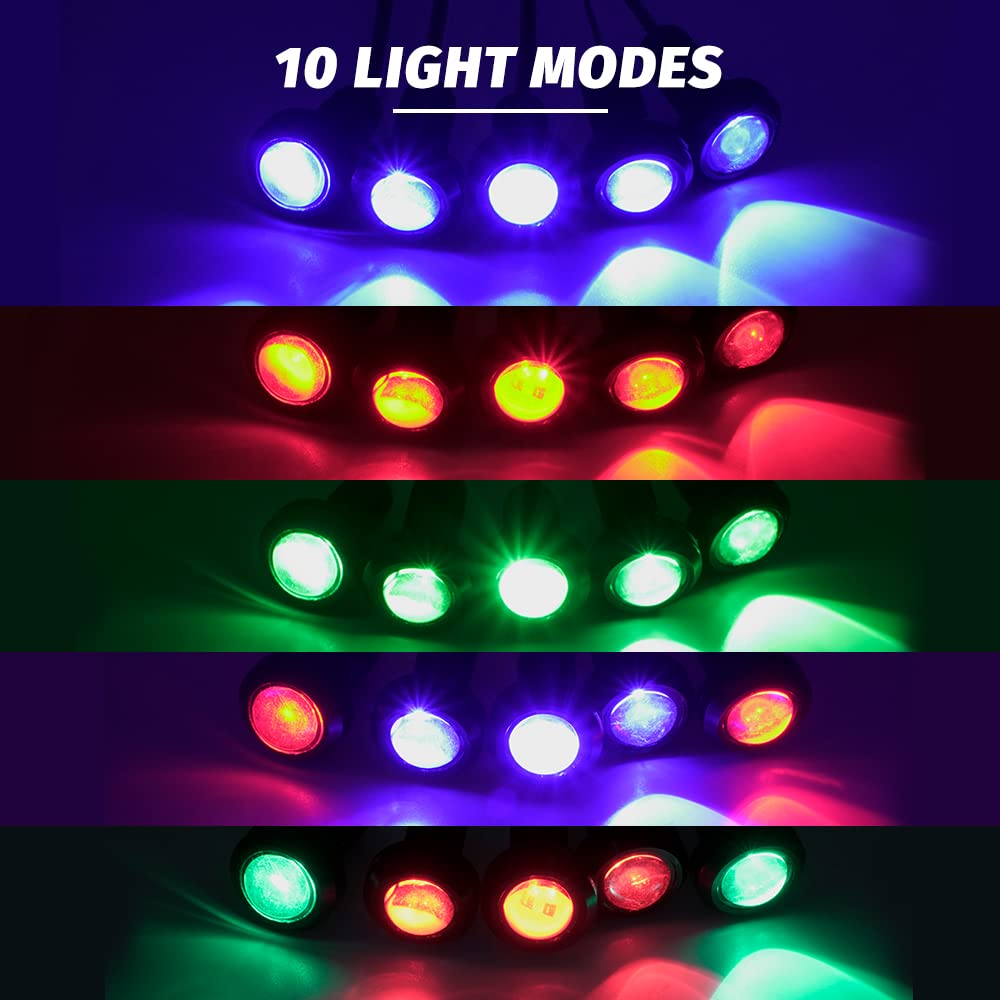 GLOBACT RC Light Kit with 10 Modes for 1/10 Slash 2WD/4x4 RC Truck
