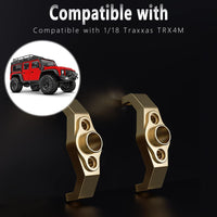 GLOBACT Brass Caster Blocks C-Hubs 9.6g Counterweight for 1/18 TRX4M Upgrade Parts RC Crawler