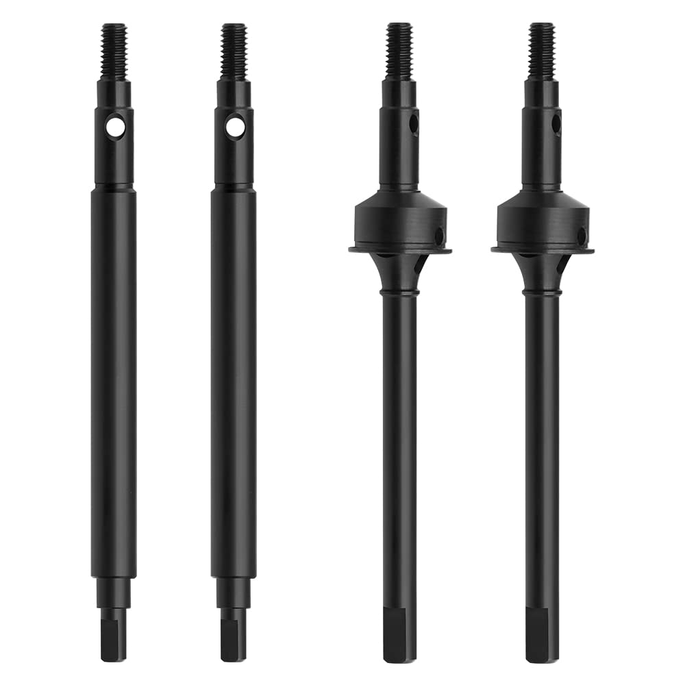 GLOBACT Steel Axle Drive Shafts Front & Rear CVD Drive Shafts for 1/18 TRX4M Upgrade Parts (Black)
