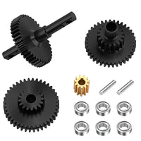 GLOBACT for TRX4M Transmission Gear Steel Gearbox Gear Set with Bearing 1/18 RC Crawler Upgrades Accessories Replace 9776