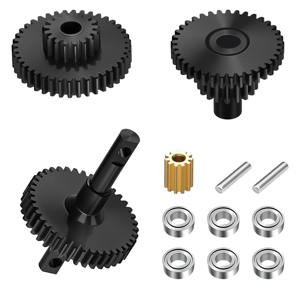GLOBACT for TRX4M Transmission Gear Steel Gearbox Gear Set with Bearing 1/18 RC Crawler Upgrades Accessories Replace 9776