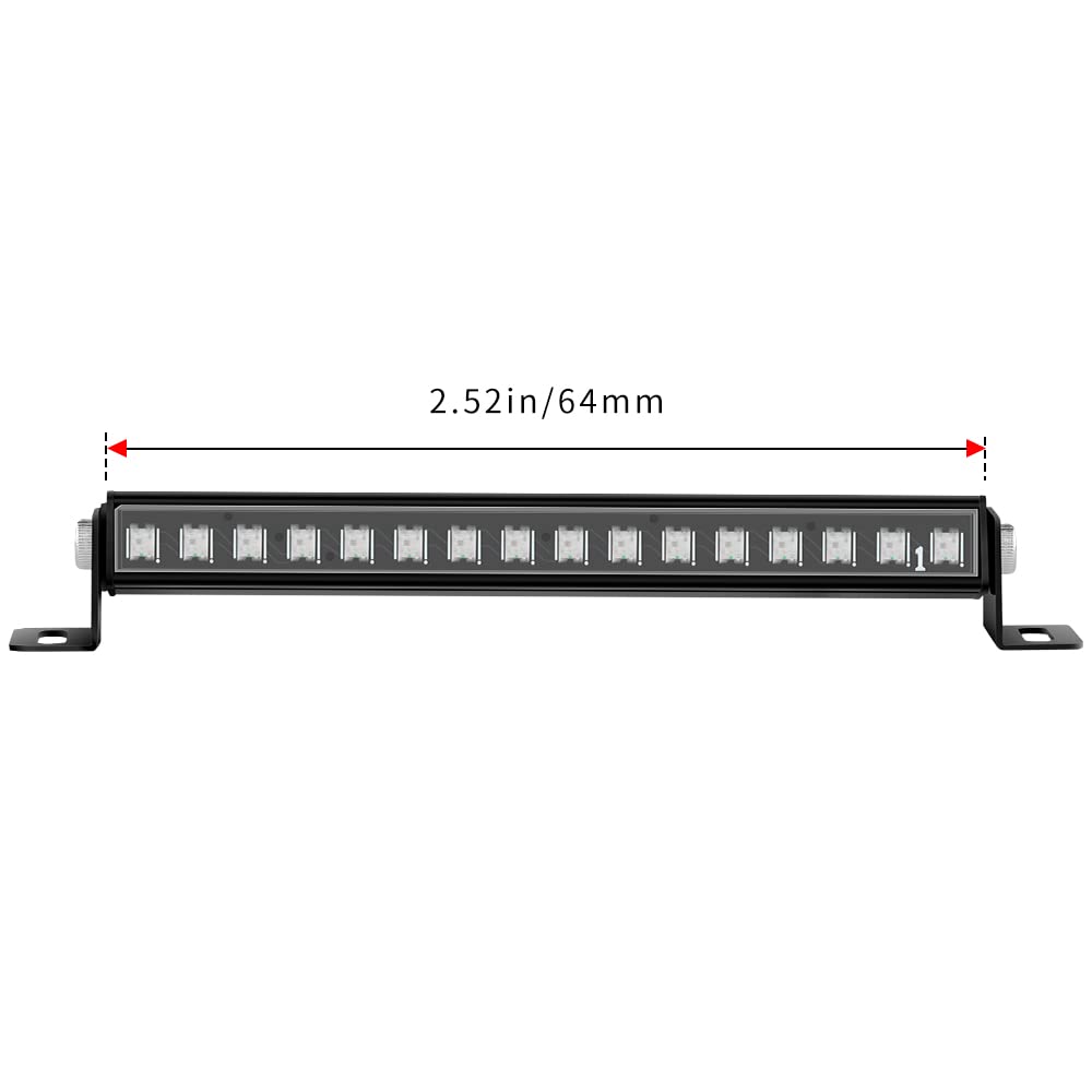 GLOBACT RC Light for 1/18 TRX4M 8 Light Modes 64mm Light Bar Roof Lamp for TRX4M Upgrade Parts