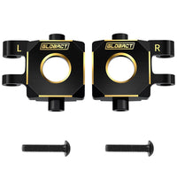 GLOBACT Black Brass Front Steering Blocks Knuckle 21g Counterweight for 1/18 TRX4M RC Crawler Upgrade Accessories (2Pcs)