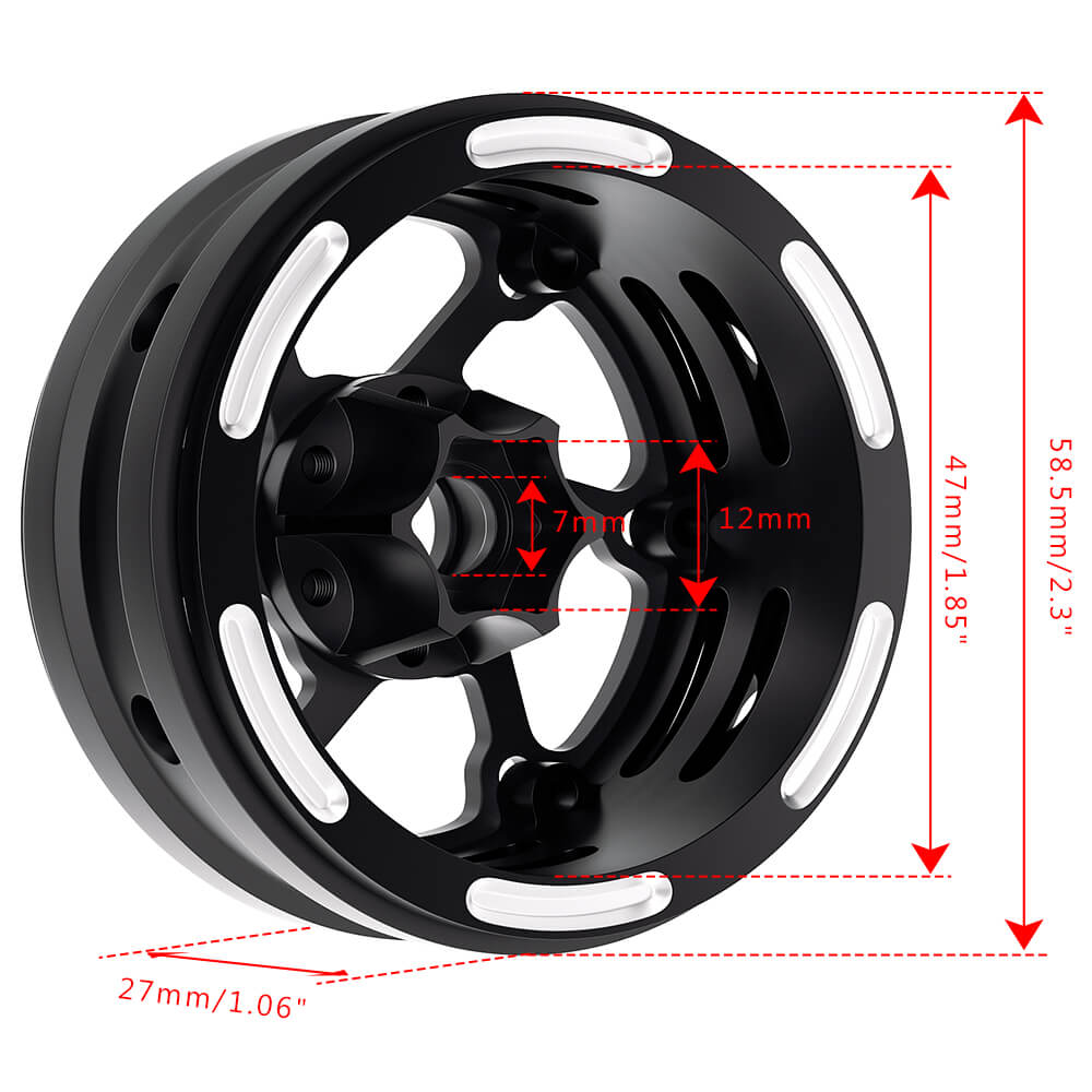 GLOBACT 1.9In Beadlock Wheels for 1/10 TRX4 TRX6 Axial SCX10 Capra
