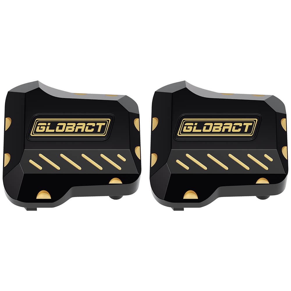 GLOBACT Brass Front & Rear Axle Cover for 1/18 TRX4M Upgrade Accessories (2Pcs)