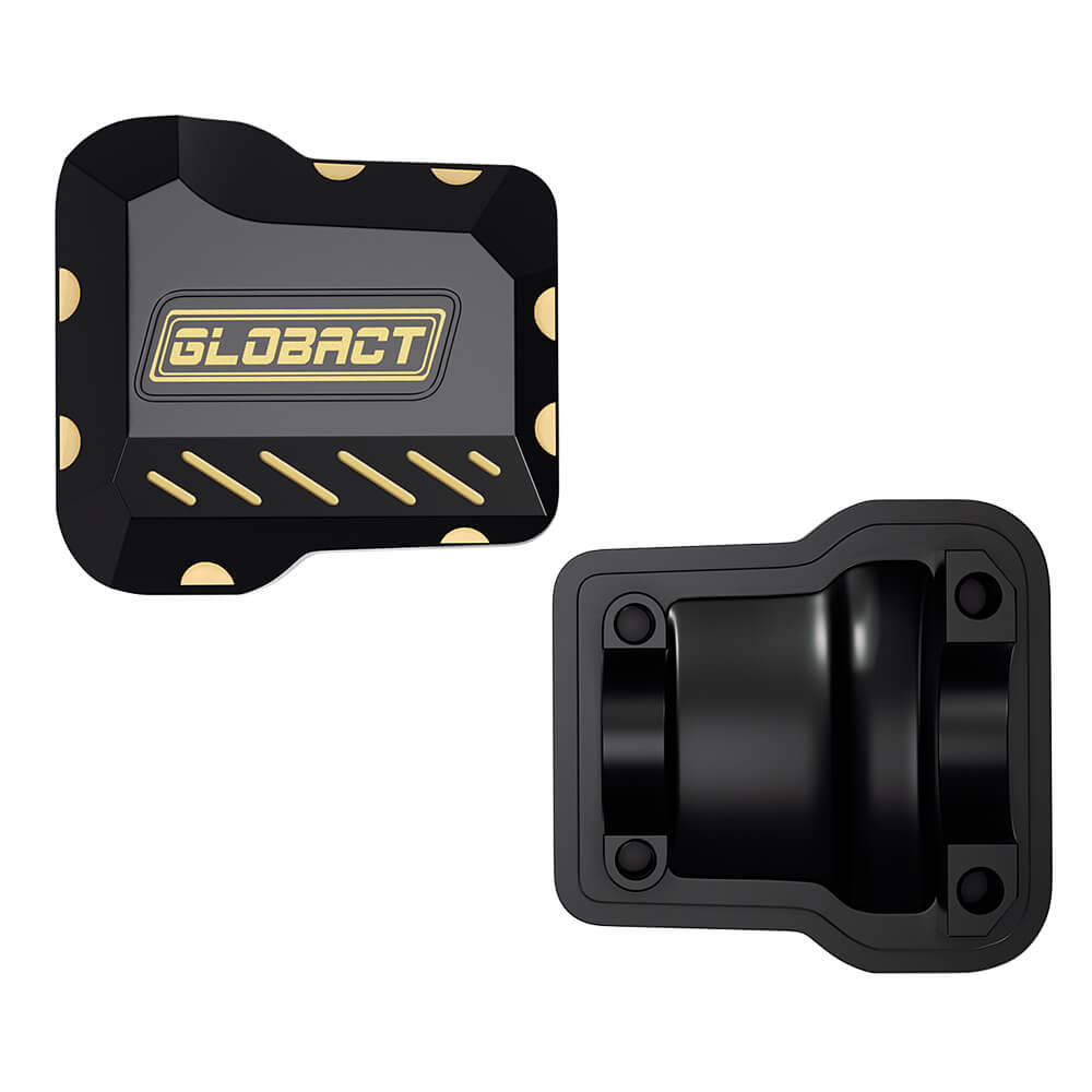 GLOBACT Brass Front & Rear Axle Cover for 1/18 TRX4M Upgrade Accessories (2Pcs)