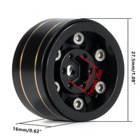 GLOBACT Full Brass 1.0in Beadlock Wheels for 1/18 TRX4M 1/24 Axial SCX24  (4Pcs)