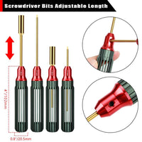 GLOBACT RC Screwdriver Kit RC Tool Kit for 1/8 1/10 Traxxas Axial Arrma (12Pcs Dark Green)