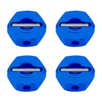 Globact 8 pcs 1/10 12mm Aluminum Wheel Hex Nuts with Pins Screws for RC Car 1/10 Traxxas Slash Traxxas Slash 2WD Hsp Redcat Rc4wd Tamiya Axial SCX10 D90 Hpi LRP WLtoy RC Car
