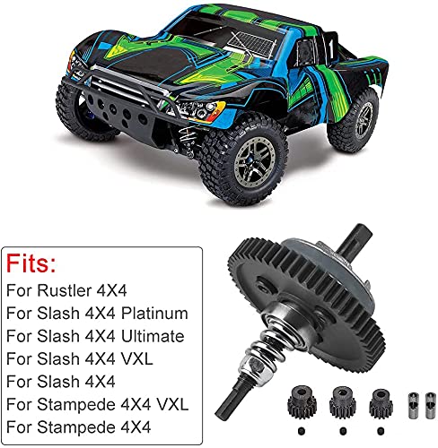 Globact All Metal Steel 6878 Differential Gear Slipper clutch and 32P 15T/17T/19T Pinions Gear Set for 1/10 Slash 4X4 / Stampede 4X4 / Rustler 4X4 Replace 6878
