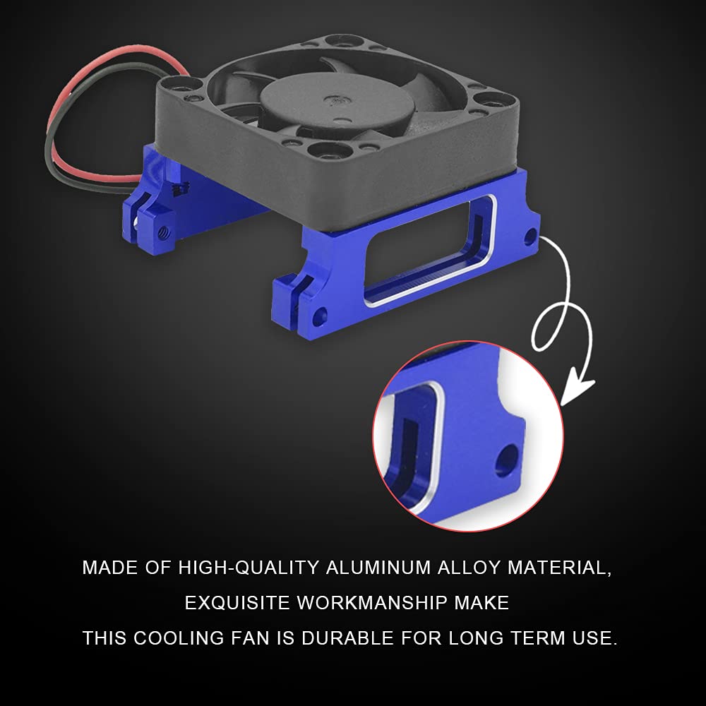 GLOBACT CNC Aluminum Alloy ESC Cooling Fan Heat Sink High Velocity Fan Heatsink for 1/10 Slash 4x4 Stampede 4x4 VXL Rustler VXL Replace #3340 Velineon VXL-3s ESC Cooling Fan
