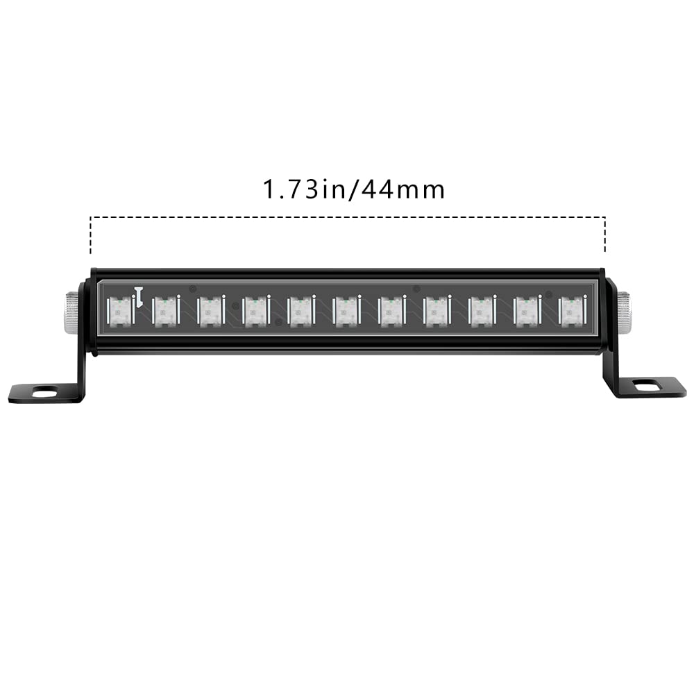 Globact RC Light Bar 8 Light Modes Roof Lamp 44mm for 1/24 AXIAL SCX24 Bronco C10 JLU Gladiator Deadbolt Upgrade Parts