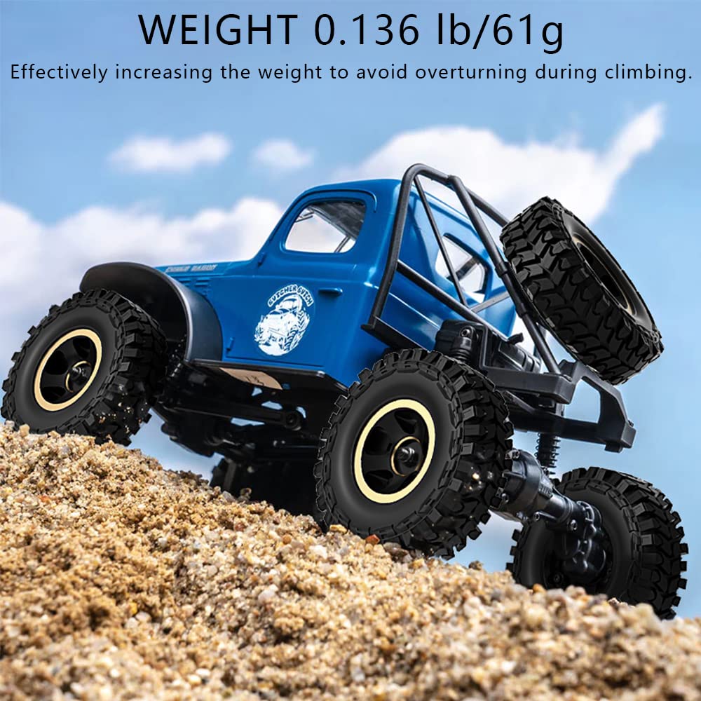 Globact Brass 1.0 inch Beadlock 7mm Hex RC Wheels and Tires Soft Rubber Tires Set for 1/18 TRX4M 1/24 Axial SCX24 Bronco/JLU/Deadbolt/Gladiator FMS RC Crawler Upgrade Parts 4PCS