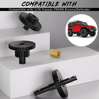 Globact for TRX4M Transmission Gear Steel Gearbox Gear Set 1/18 RC Crawler Upgrades Accessories Replace 9776