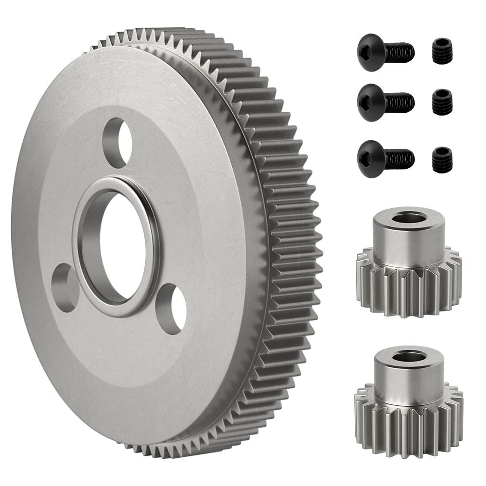 Globact Metal Steel 48P 86T Spur Gear for 1/10 2WD Slash Rustler Stampede with 19T 21T Pinions Gear Sets Upgrade Parts Replace 4686