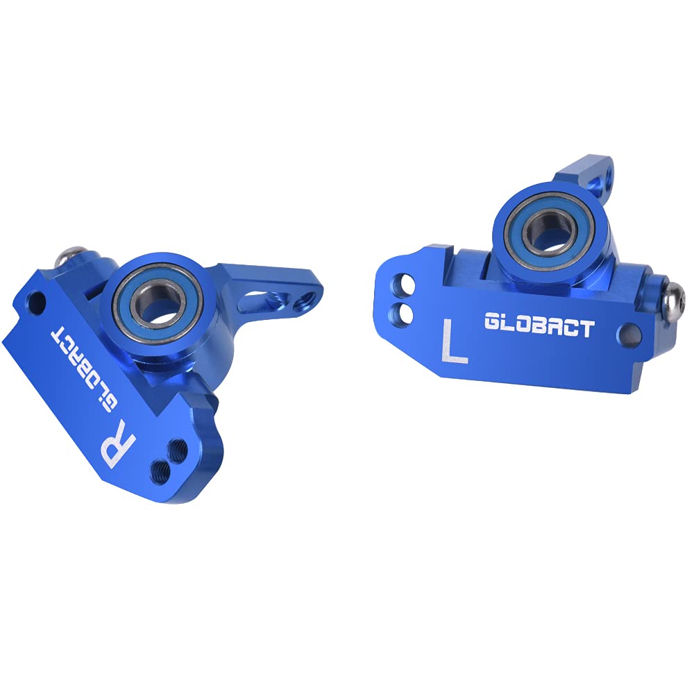 GLOBACT Aluminum Alloy Front Caster Block & Steering Blocks kit with Ball Bearings Upgrade Parts for 1/10 2WD Slash, Stampede, Rustler, Replace 3632 3736
