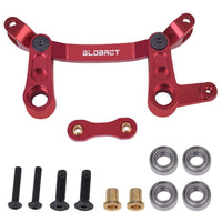 GLOBACT Aluminum Alloy Steering Bellcrank and Steering Link, with Ball Bearing Upgrade Parts Set for 1/10 Arrma Senton 4X4 Granite 4X4 Typhon 4X4 Kraton 4X4 Big Rock 4X4 Replaces AR340132
