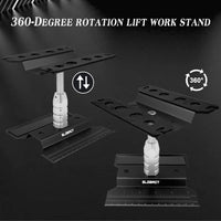 GLOBACT RC Car Stand RC Work Stand RC Car Repair Work Stand Hobby Tool Set 360 Degree Rotation Lift or Lower with Screws Pallet Screwdrivers for 1/8 1/10 1/12 1/16 1/18 RC Car Truck Crawler