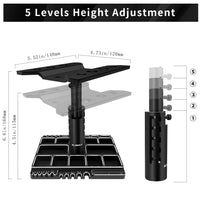 GLOBACT Multifunctional RC Car Stand RC Work Stand RC Repair Stand 360¡ã Switch Rotation 5 Levels Height Lift or Lower with Screw Base for 1/8 1/10 1/12 1/16 1/18 RC Car Truck Crawler
