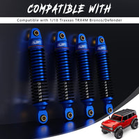 GLOBACT 52mm Aluminum Front & Rear Shocks for 1/18 TRX4M Upgrade Parts 4PCS