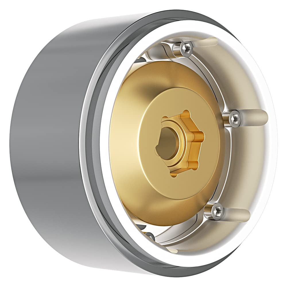GLOBACT Brass Extended Wheel Weights Hubs 340g Counterweight Set 12mm Extended Hex hub for Trx4 Trx6 Axial SCX10 II III Redcat GEN7 GEN8 1.9inch 2.2inch Wheel Rims Upgrade Parts (4Pcs)