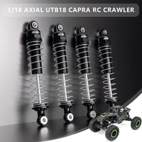 GLOBACT 80mm Aluminum Front & Rear Shocks Adjustable Hardness for 1/18 RC Crawler Axial UTB18 Capra Upgrades Parts (4Pcs)