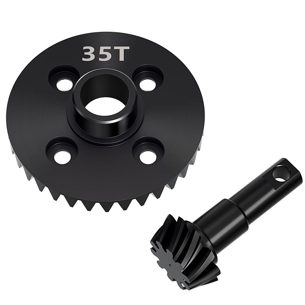 GLOBACT Steel for TRX4 TRX6 Axles Gear 10/35T Differential Axle Helical Gears 1/10 RC Crawler Upgrade Replace 8288