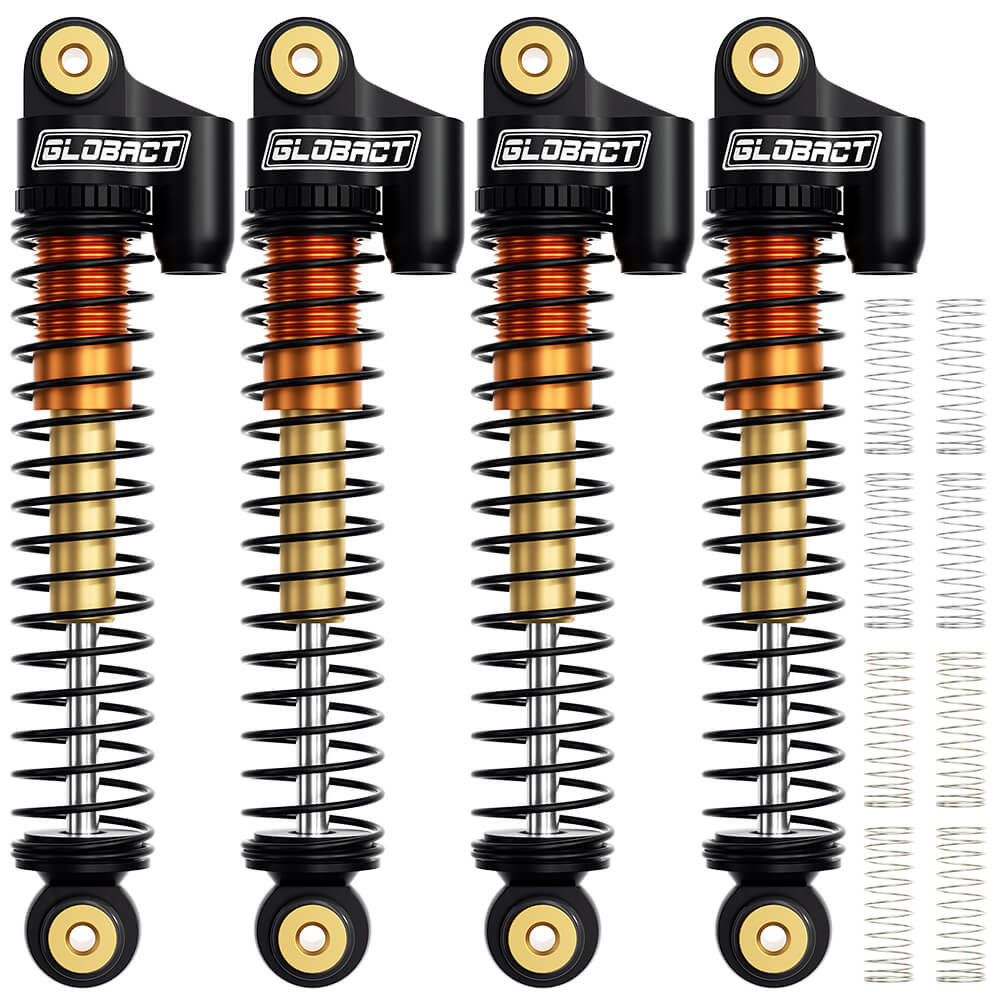 GLOBACT 4PCS 52mm Aluminum Front & Rear Shocks for 1/24 Axial SCX24