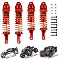 Globact All Aluminum Front & Rear Shocks for 1/10 Slash 2WD/4x4 Stampede Rustler Bandit Hoss Upgrade Parts RC Truck Replace 5862 (4PCS)