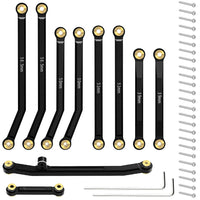 Globact Aluminum High Clearance Chassis Suspension Links and steering links Set for 1/24 Axial SCX24 JLU AXI00002 Bronco AXI00006 C10 AXI00001 Upgrade Parts 9PCS