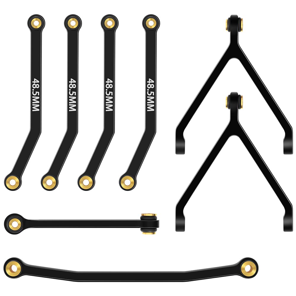 Globact Aluminum High Clearance Chassis Suspension Links and Steering Links Set for 1/24 FMS FCX24 Upgrade Parts 8PCS