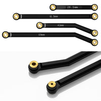 Globact High Clearance Chassis Links Steering Links Suspension Links & Skid Plate Set for 1/24 Axial SCX24 Deadbolt AXI90081 Upgrade Parts (Black)