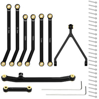 Globact Aluminum High Clearance Chassis Links Suspension Links and Steering Links Set for 1/24 Axial SCX24 Bronco/JLU/C10 Upgrade Parts