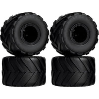 Globact Monster Truck Wheel Rim Tires 1.2 Inch for 1/24 AXIAL SCX24 1/18 TRX4M FMS FCX24 70 * 48mm RC Crawler Upgrade Accessories 4PCS