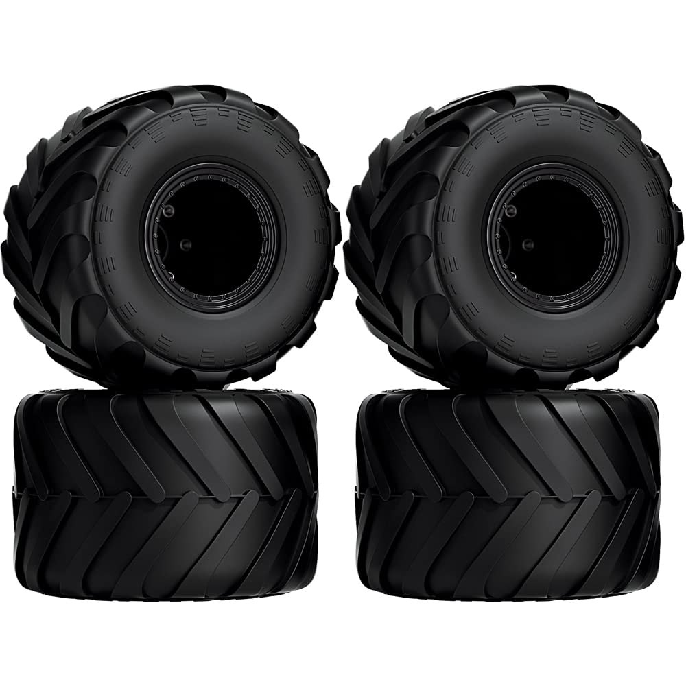 Globact Monster Truck Wheel Rim Tires 1.2 Inch for 1/24 AXIAL SCX24 1/18 TRX4M FMS FCX24 70 * 48mm RC Crawler Upgrade Accessories 4PCS