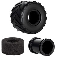 Globact Monster Truck Wheel Rim Tires 1.2 Inch for 1/24 AXIAL SCX24 1/18 TRX4M FMS FCX24 70 * 48mm RC Crawler Upgrade Accessories 4PCS