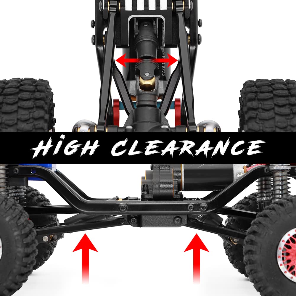 Globact for 1/18 TRX4M Aluminum High Clearance Chassis Links Suspension Links and Skid Plate Transmission Mount RC Crawler Car Upgrades Accessories